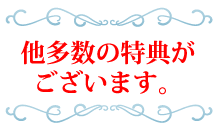 他多数の特典がございます。